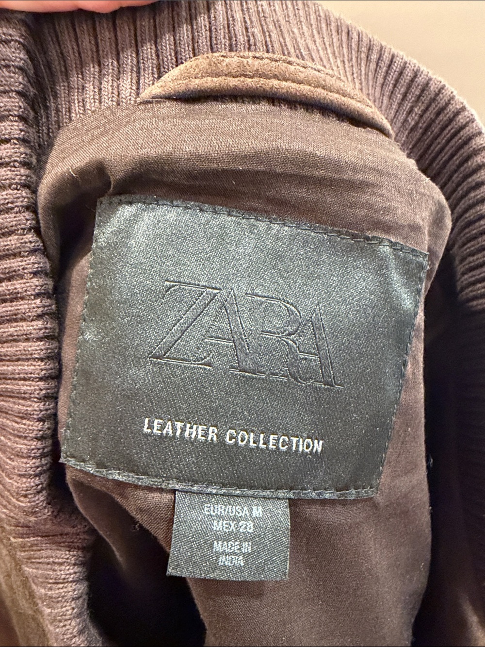 Zara Suede Leather Bomber Jacket size Medium Limited Edition - Picture 11 of 13